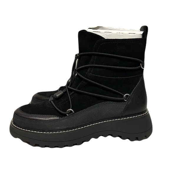 NEW Lucky Brand Womens Size 6.5 Caelia Pull On Black Suede Lug Sole Winter Boots - Picture 4 of 9